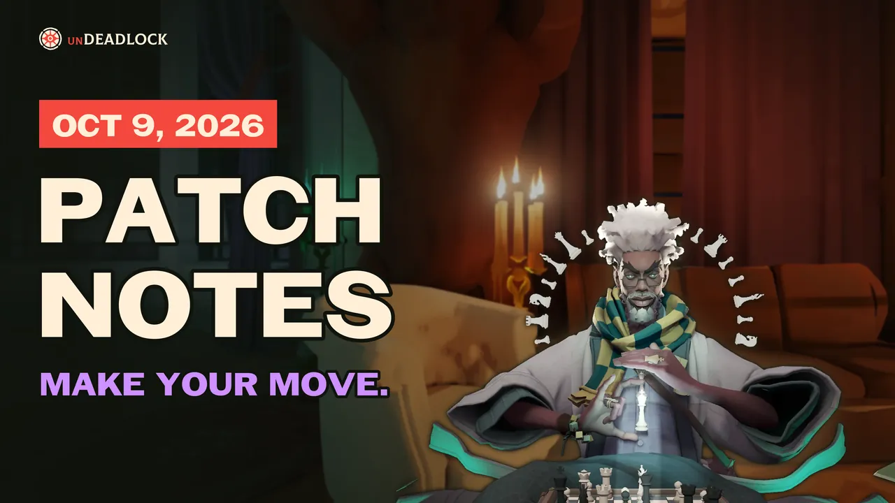 Deadlock Patch Notes, October 9, 2026: Solomon checkmates his way in ...
